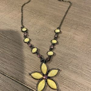Yellow flower necklace